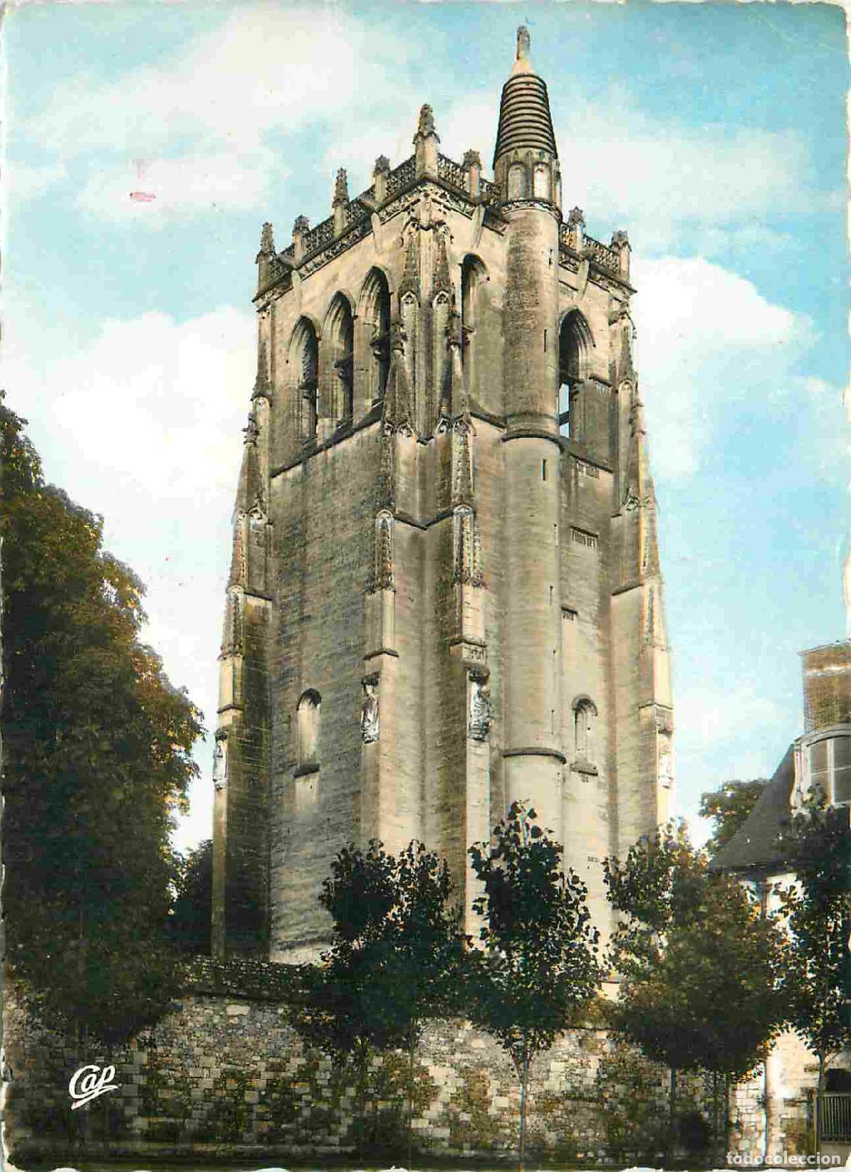 Postales: Francia - Carte Postale - 27 - Le bec-hellouin - La tour de l'abbaye monument historique xie et xve