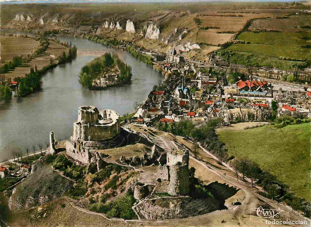 Postais: Francia - Carte Postale - 27 - Les Andelys - Vue a&eacute;rienne - Ch&acirc;teau Gaillard - vue sur la Seine et s