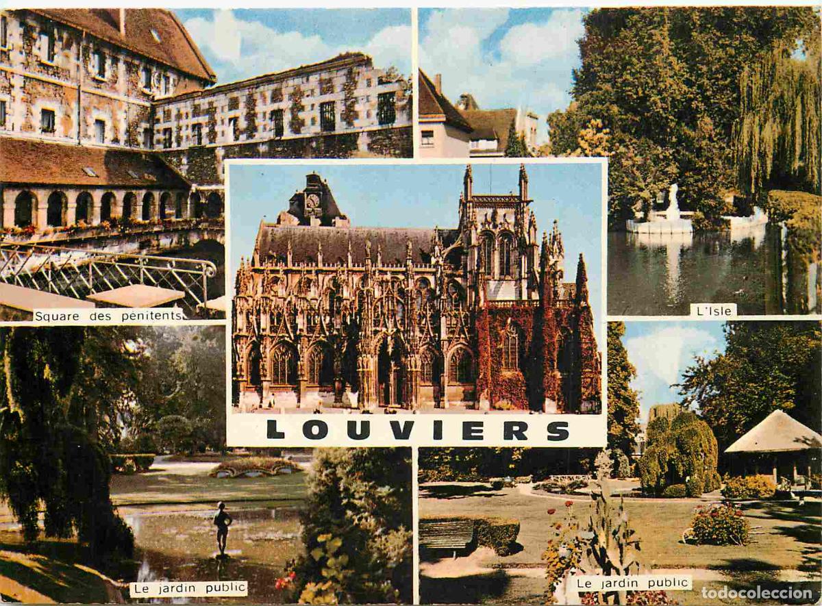 Cartes Postales: Francia - Carte Postale - 27 - Louviers - Multivues - Square des p&eacute;nitents L'Isle Le jardin public -