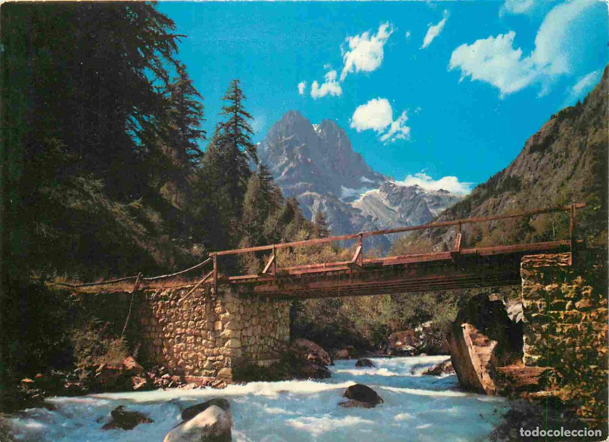 Postais: Francia - Carte Postale - 05 - Vall&eacute;e du Gyr - En montant &agrave; ailefroide Le gyr et le signal du pelvou