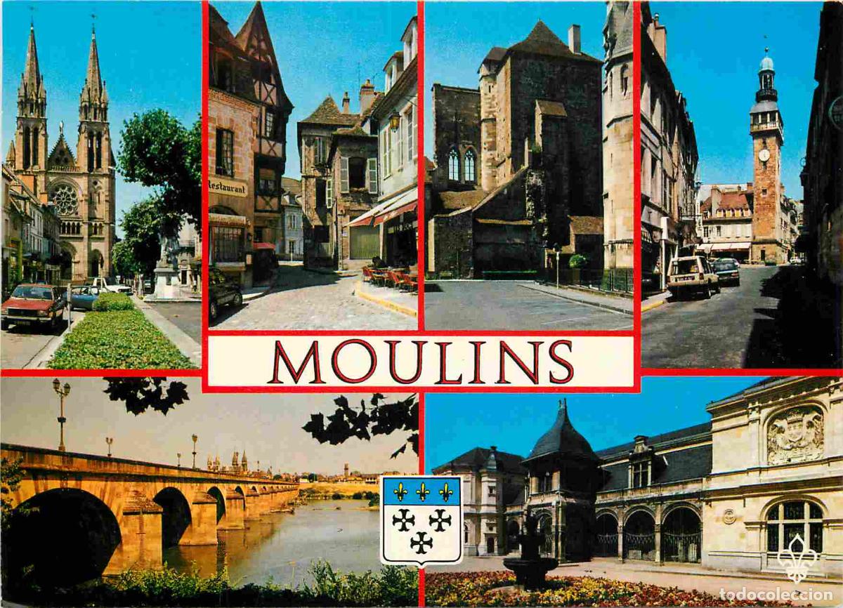 Postcards: Francia - Carte Postale - 03 - Moulins - Multivues - L'&eacute;glise du Sacr&eacute;-Coeur Vieilles maisons La Mal