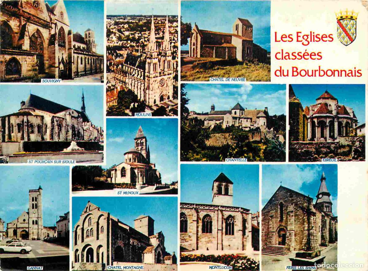 Postales: Francia - Carte Postale - 03 - Bourdonnais - Les eglises class&eacute;es du bourbonnais- Multivues - souvig