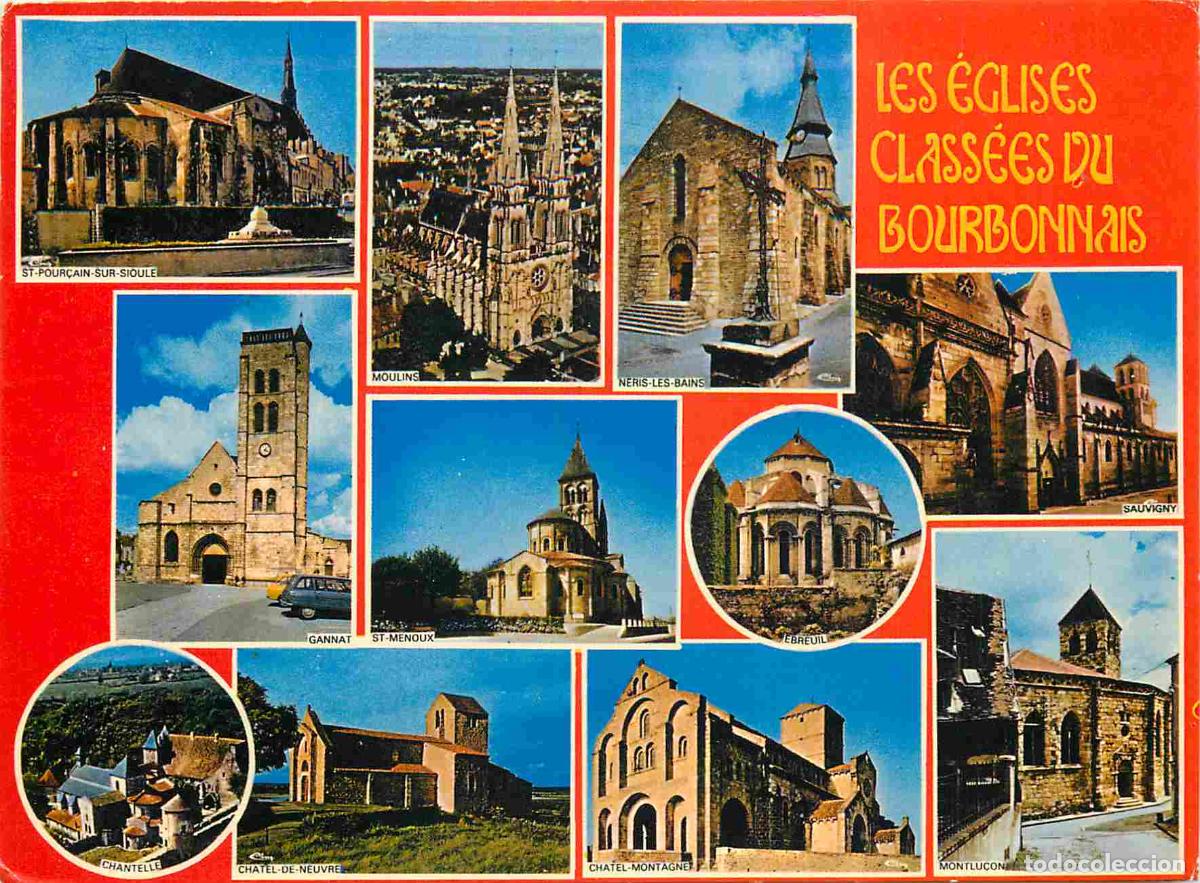 Postales: Francia - Carte Postale - 03 - Bourbonnais - Les &eacute;glises class&eacute;es du bourbonnais - Multivues - CPM -