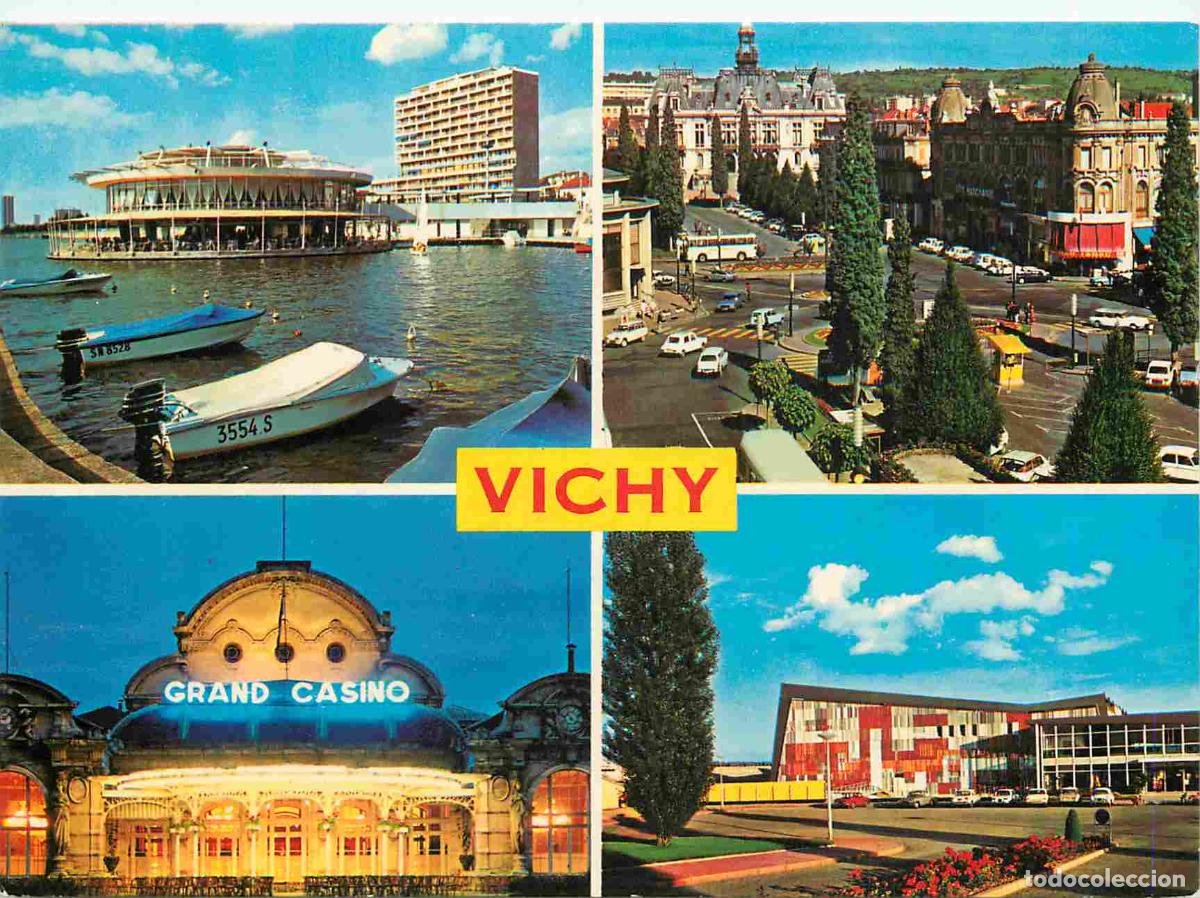 Postkarten: Francia - Carte Postale - 03 - Vichy - Multivues - La rotonde du lac et le port place de l'h&ocirc;tel de