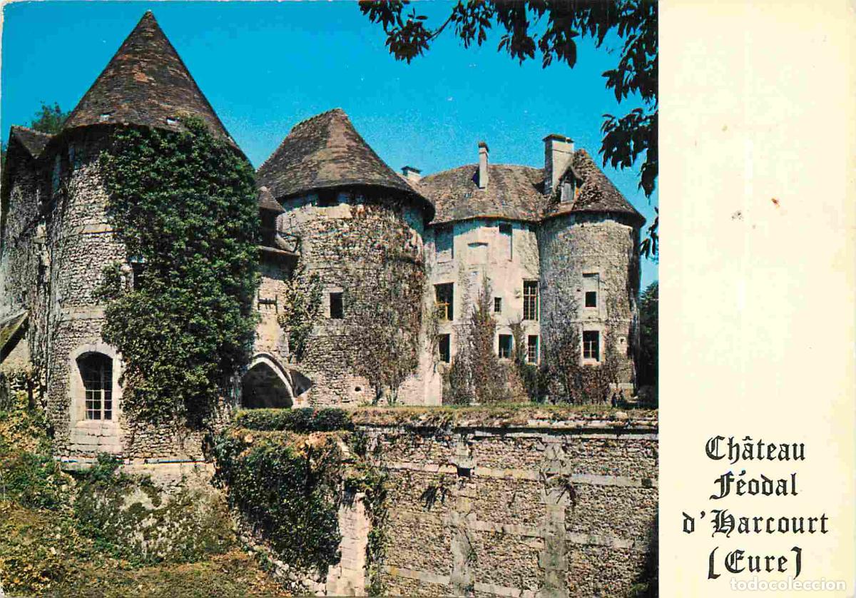 Cartoline: Francia - Carte Postale - 27 - Harcourt - Ch&acirc;teau f&eacute;odal - vue du ch&acirc;teau au premier plan le ch&acirc;tele