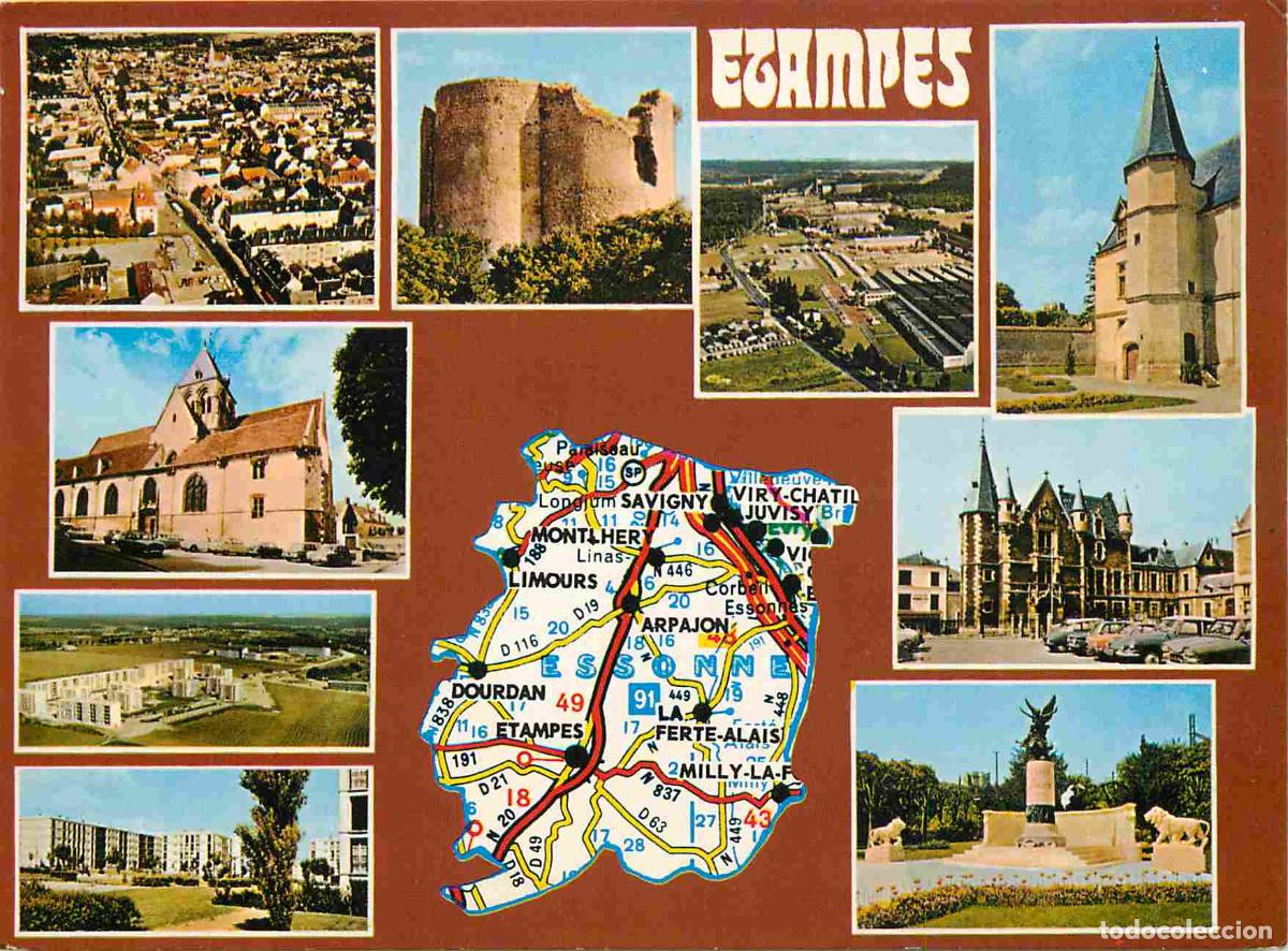 Postais: Francia - Carte Postale - 91 - Etampes - Multivues - D'apr&egrave;s carte michelin no 989 - CPM - Voir Scan