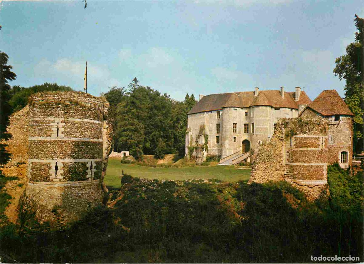 Postais: Francia - Carte Postale - 27 - Harcourt - Ch&acirc;teau f&eacute;odal - au premier plan les tours de l'enceinte l