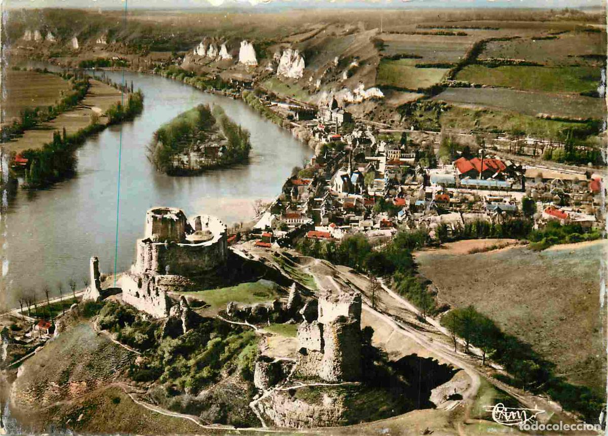 Postais: Francia - Carte Postale - 27 - Les Andelys - Vue a&eacute;rienne - Ch&acirc;teau Gaillard - vue sur la Seine et s