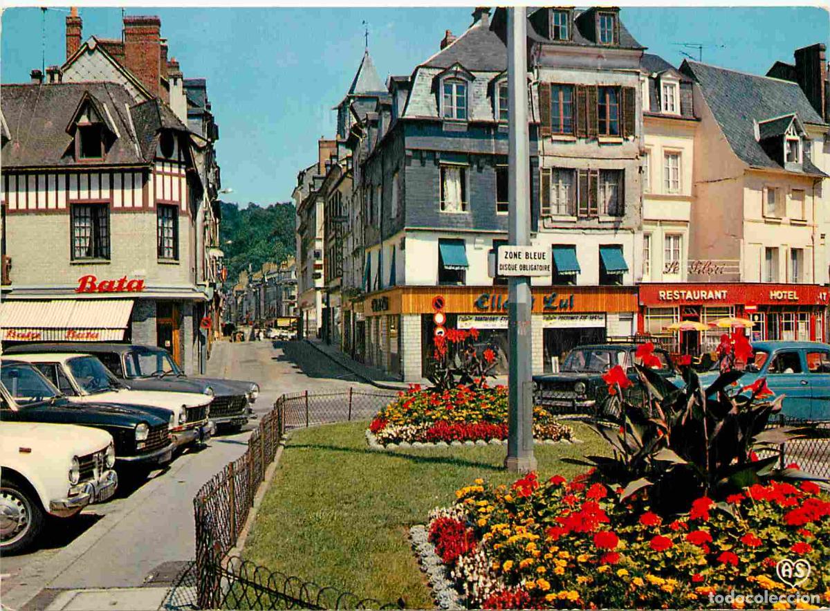Postais: Francia - Carte Postale - 27 - Pont-Audemer - Place victor-Hugo et rue thiers - Automobiles - Fleurs