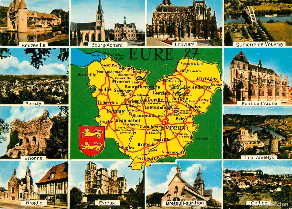 Postais: Francia - Carte Postale - 27 - Eure - Multivues - Carte G&eacute;ographique - CPM - Voir Scans Recto-Verso