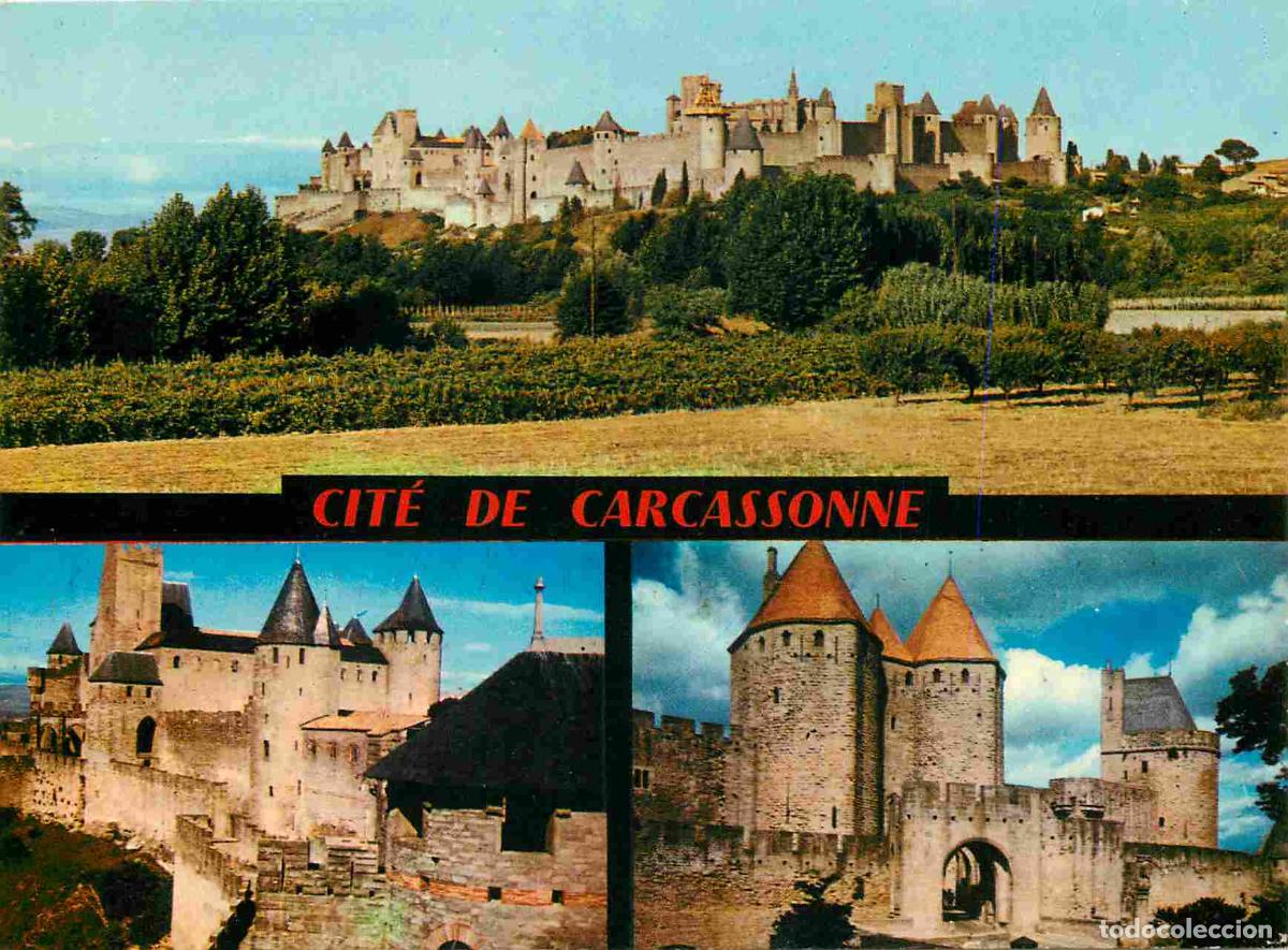Cartoline: Francia - Carte Postale - 11 - Carcassonne - Multivues - Vue g&eacute;n&eacute;rale de la cit&eacute; ch&acirc;teau comtal et t