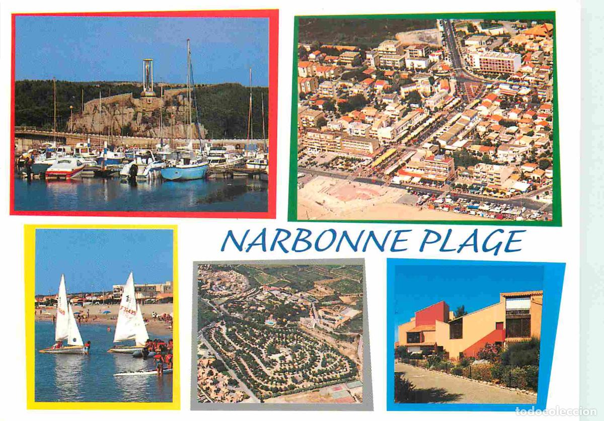 Cartes Postales: Francia - Carte Postale - 11 - Narbonne Plage - Multivues - Le port Pierre Brossolette Le centre de