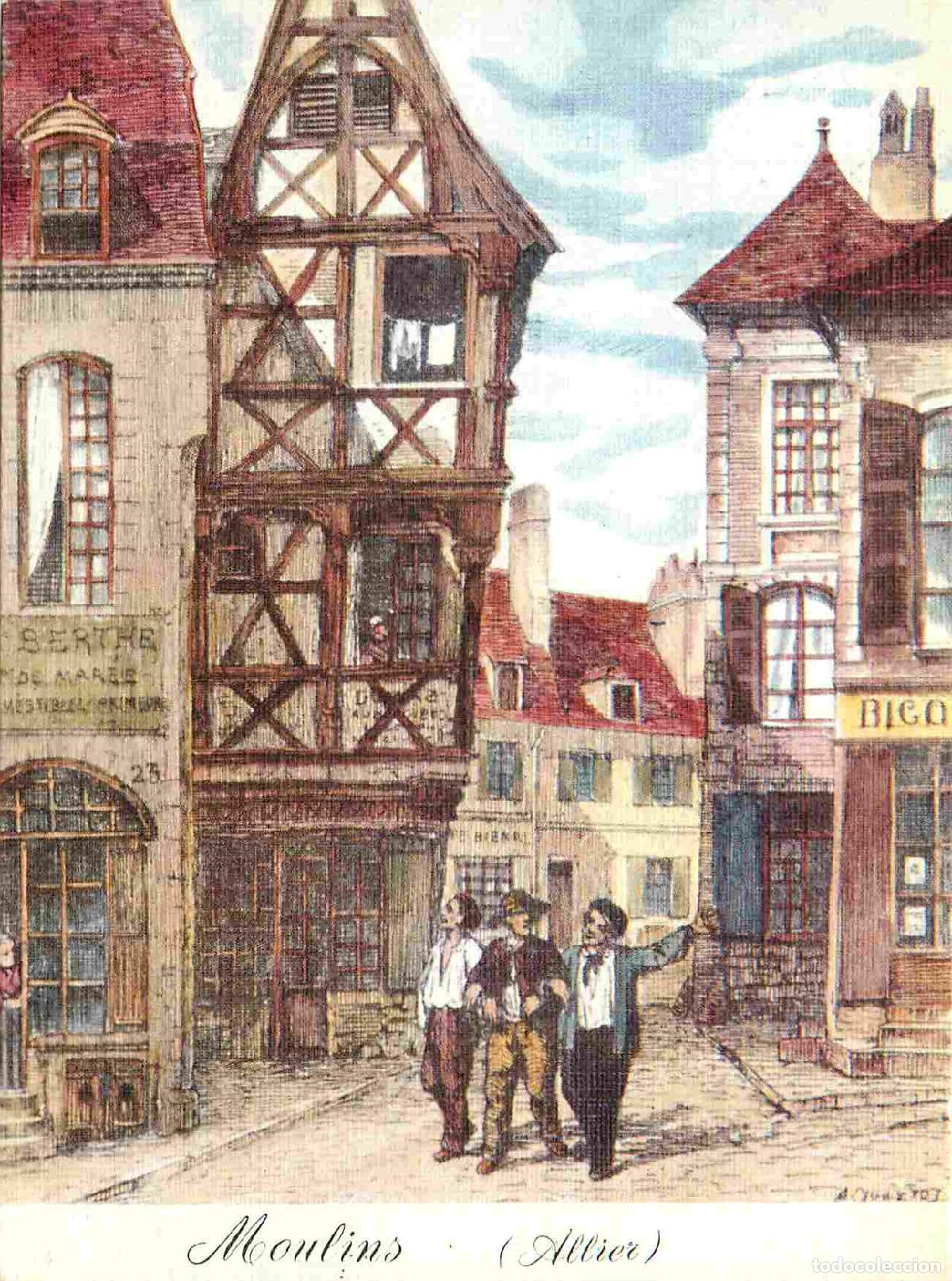 Cartes Postales: Francia - Carte Postale - 03 - Moulins - Au temps jadis - Art Peinture d'apr&egrave;s une lithographie anci