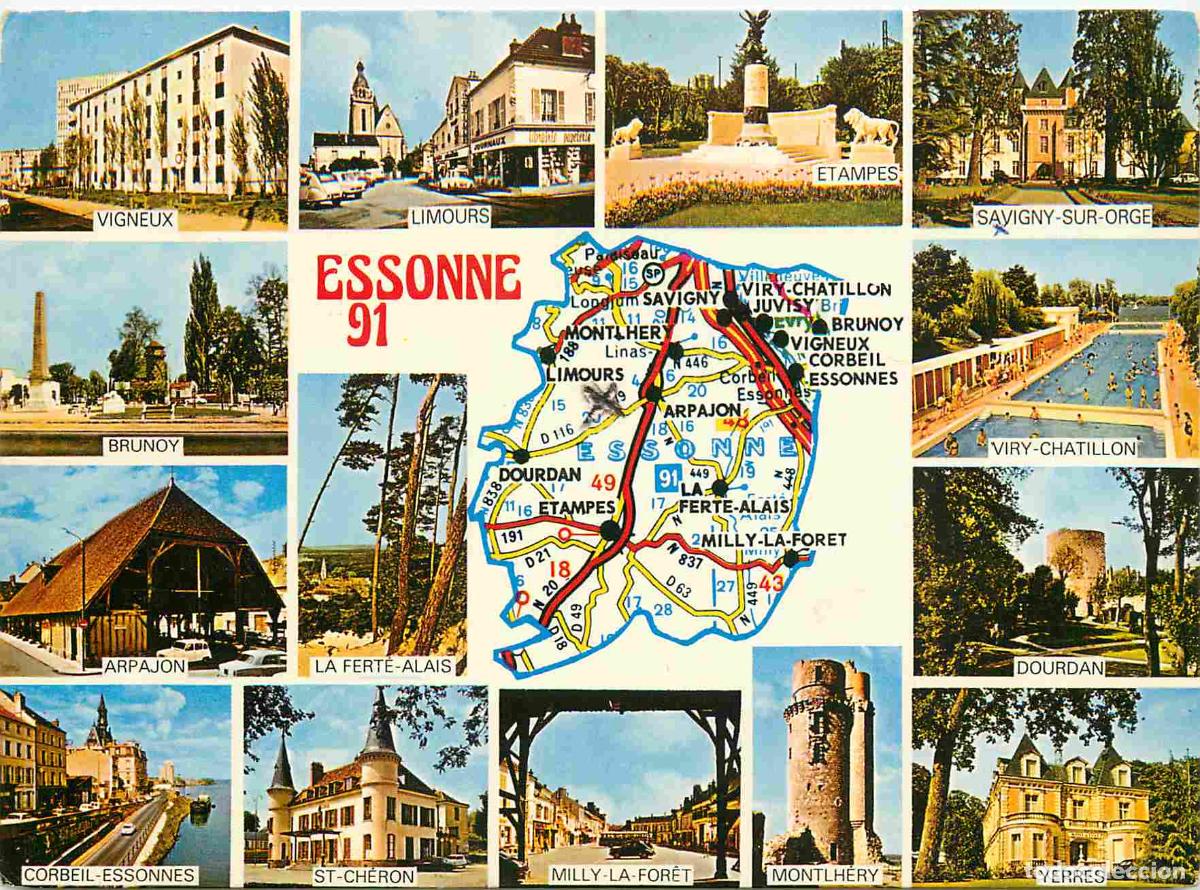 Cartoline: Francia - Carte Postale - 91 - Essonne - Multivues - Carte G&eacute;ographique - CPM - Voir Scans Recto-Ver