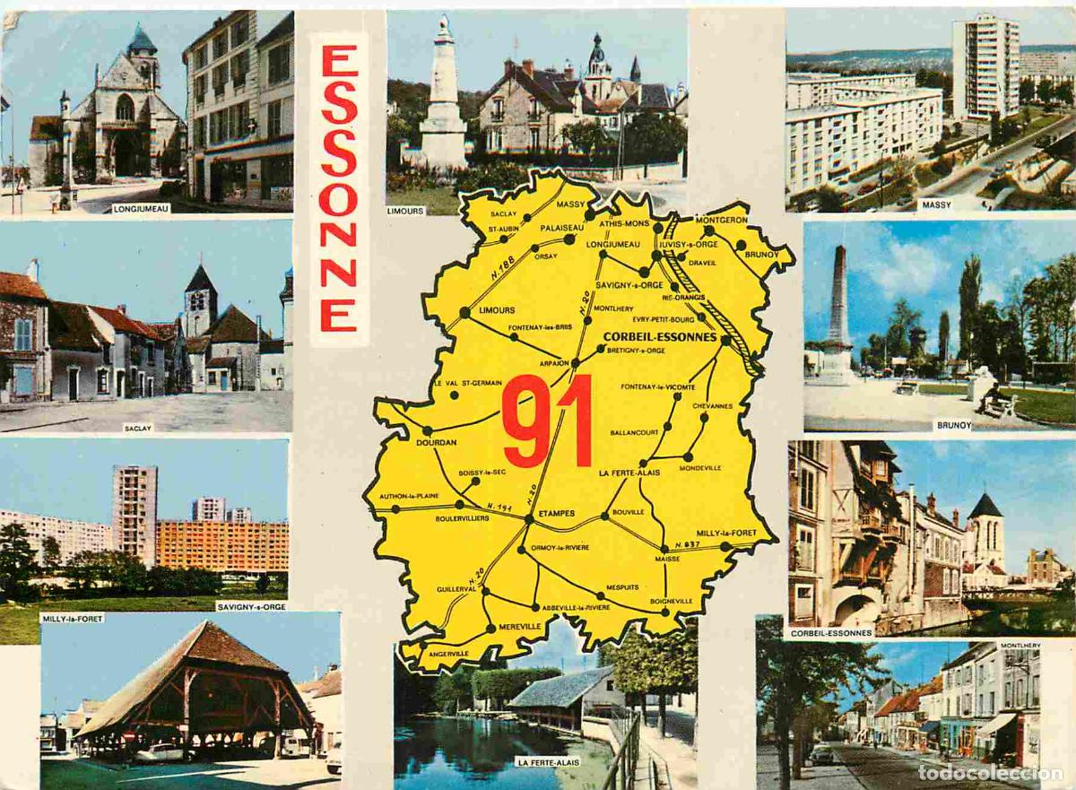 Postales: Francia - Carte Postale - 91 - Essonne - Multivues - Carte G&eacute;ographique - CPM - Voir Scans Recto-Ver