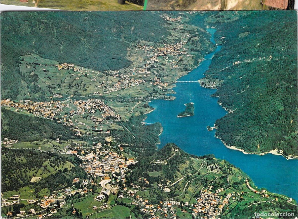 Postales: Postal de vista a&eacute;rea del Lago de Centro Cadore en Italia
