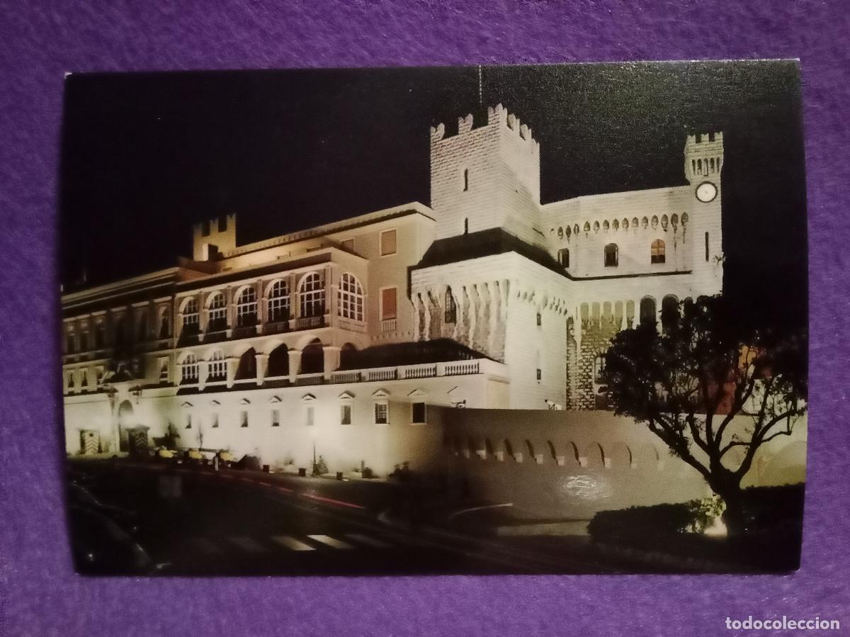 Postales: Postal - Vista Nocturna del Palacio de S.A.S. el Principe de M&oacute;naco