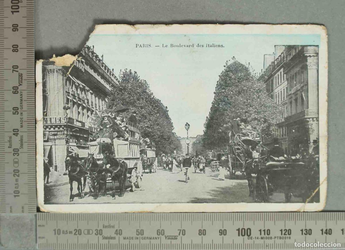 Postales: POSTAL. Paris - Le Boulevard des Italiens