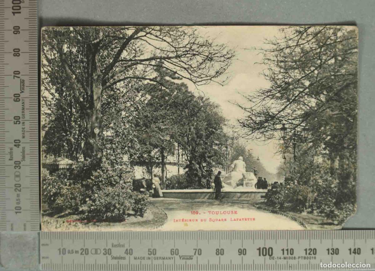 Postales: POSTAL. Toulouse - Int&eacute;rieur du Square Lafayette