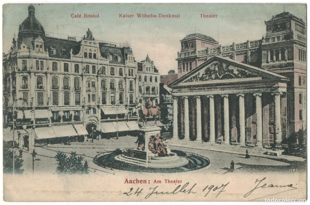 Postales: AACHEN_Am Theater_H&ocirc;tel du Nord Aachen / Teatros Alemania