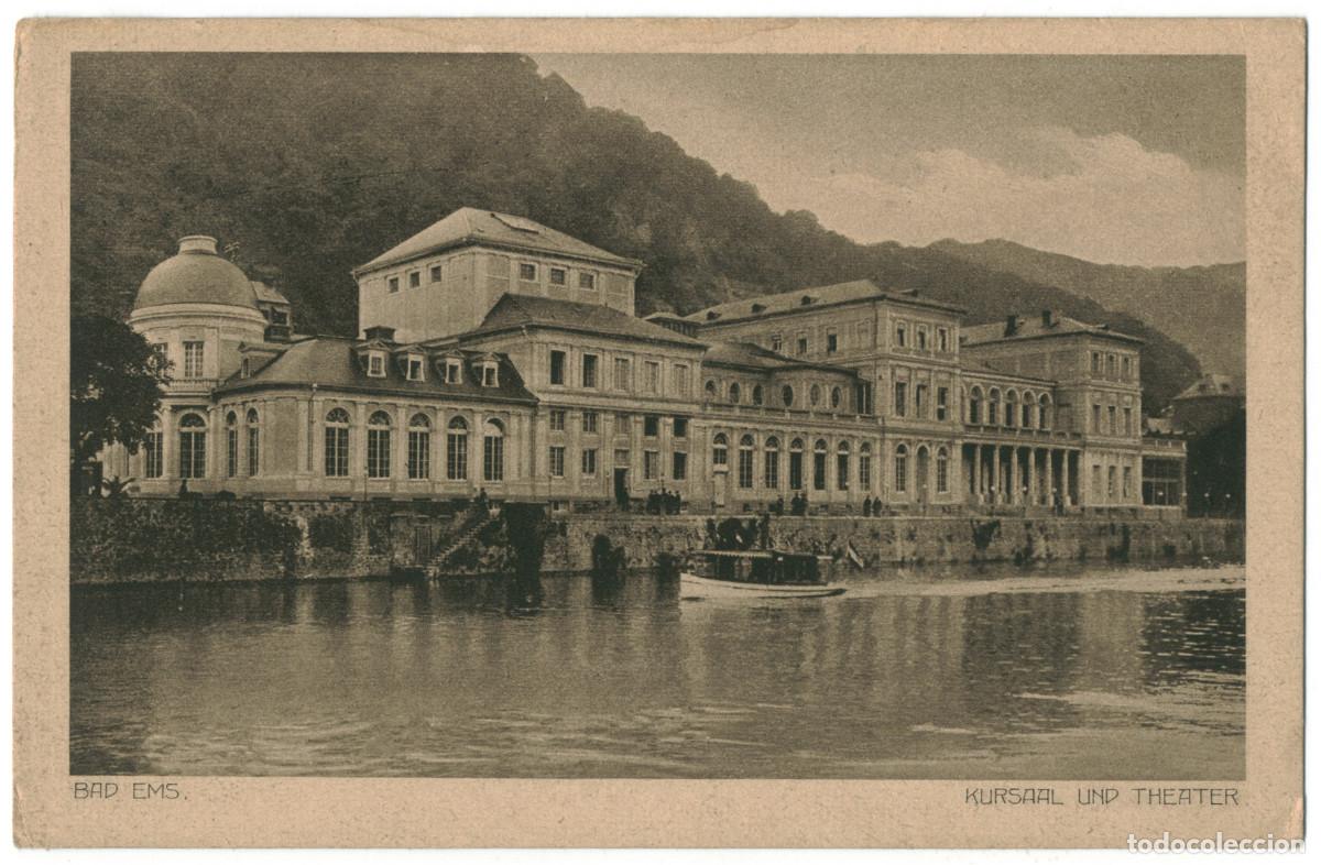 Postales: BAD EMS_Kursaal und Theater_Kupferdruck; 20-1060 / Teatros Alemania