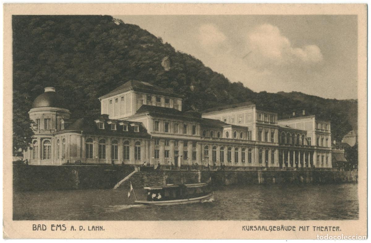 Postales: BAD EMS a. d. Lahn_Kursaalgeb&auml;ude mit Theater_Louis Glaser; 5856 / Teatros Alemania