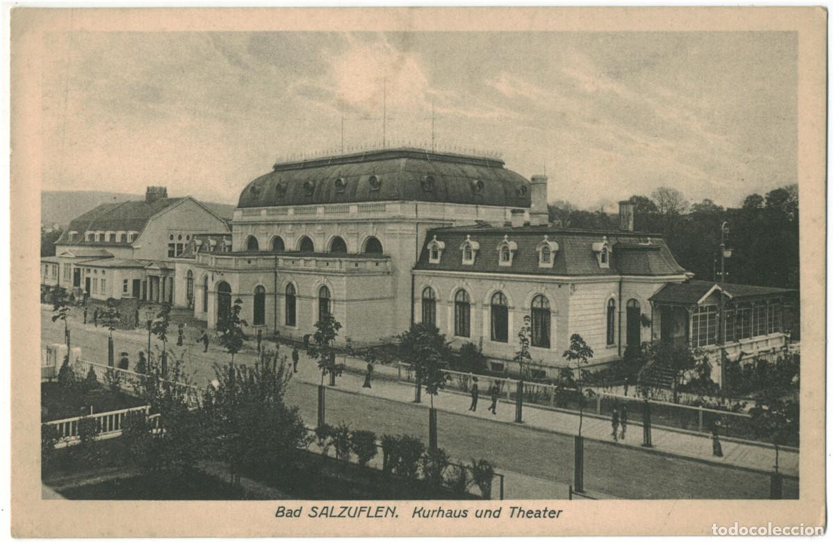 Postales: Bad SALZUFLEN_Kurhaus und Theater_Cramers Kunstanstalt; 16-738 / Teatros Alemania