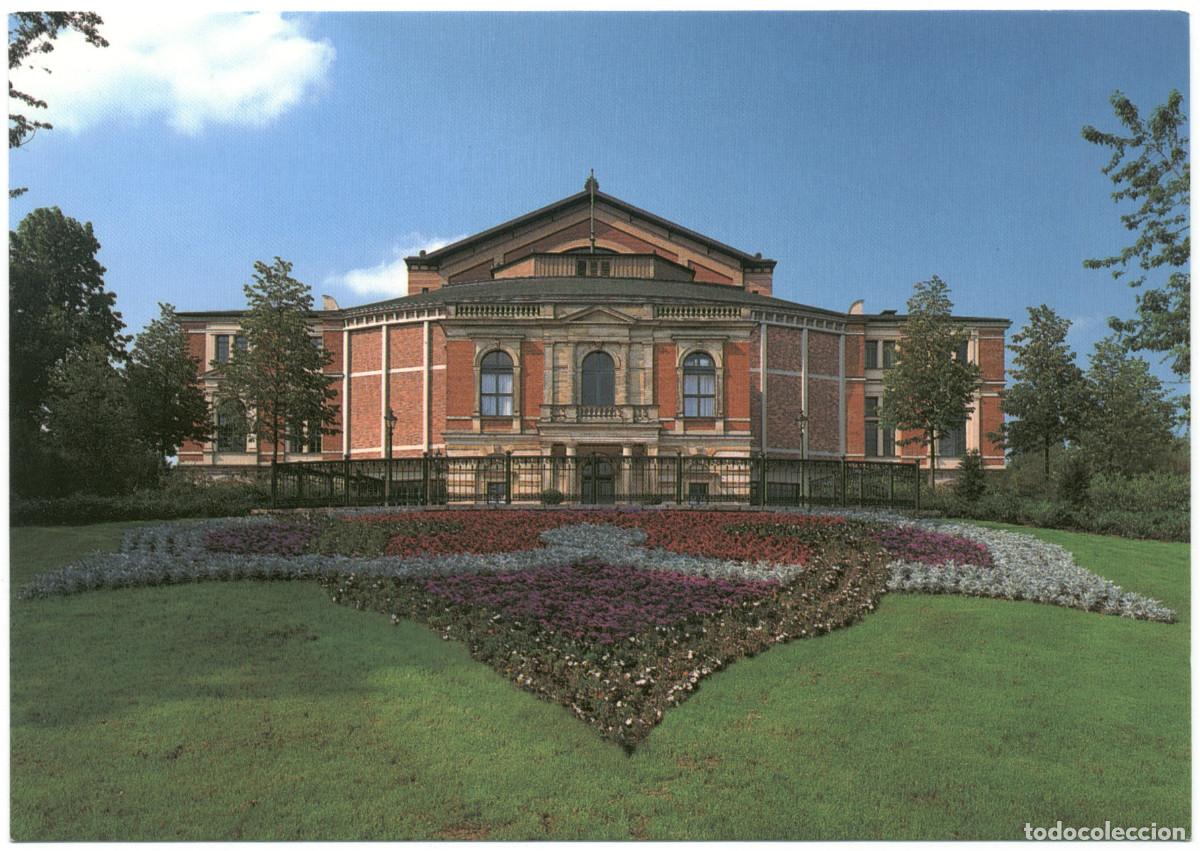 Postales: BAYREUTH_Richard Wagner Festspielhaus_Feuerpfeil; B 2186 / Teatros Alemania