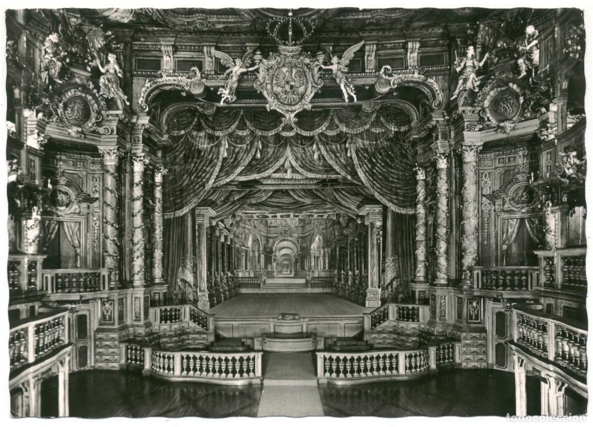 Postales: BAYREUTH_Markgr&auml;fliches Opernhaus, B&uuml;hne_Obertr&auml;nkischer; W1-7000 / Teatros Alemania