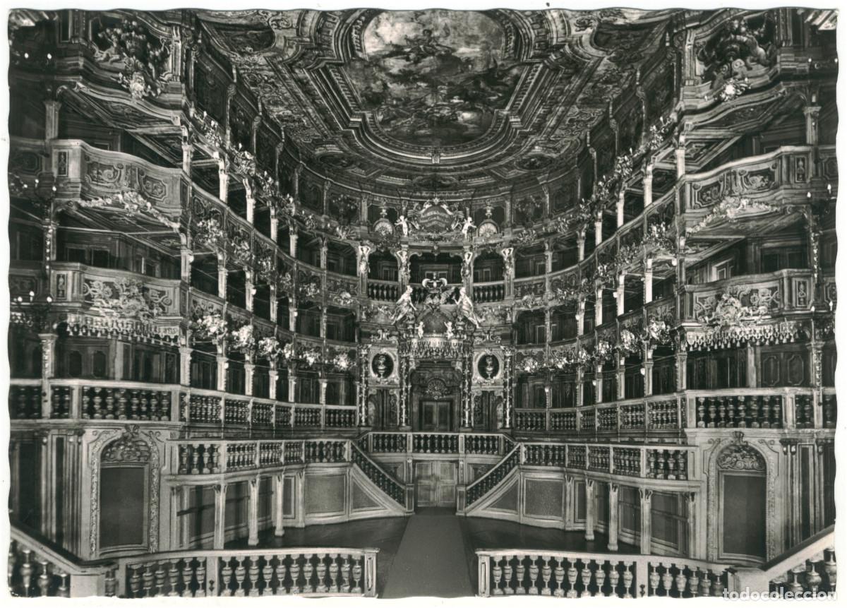 Postales: BAYREUTH_Markgr&auml;fliches Opernhaus, Zuschauerraum_Obertr&auml;nkischer; W1-7001 / Teatros Alemania