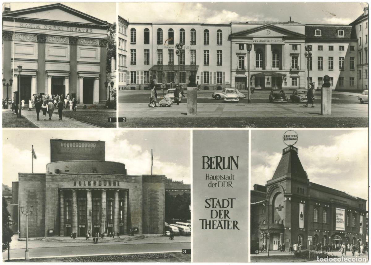 Postales: BERLIN_Stadt der Theater. Maxim Gorki Theater & Deutsches Theater und Kammerspiel / Teatros Alemania
