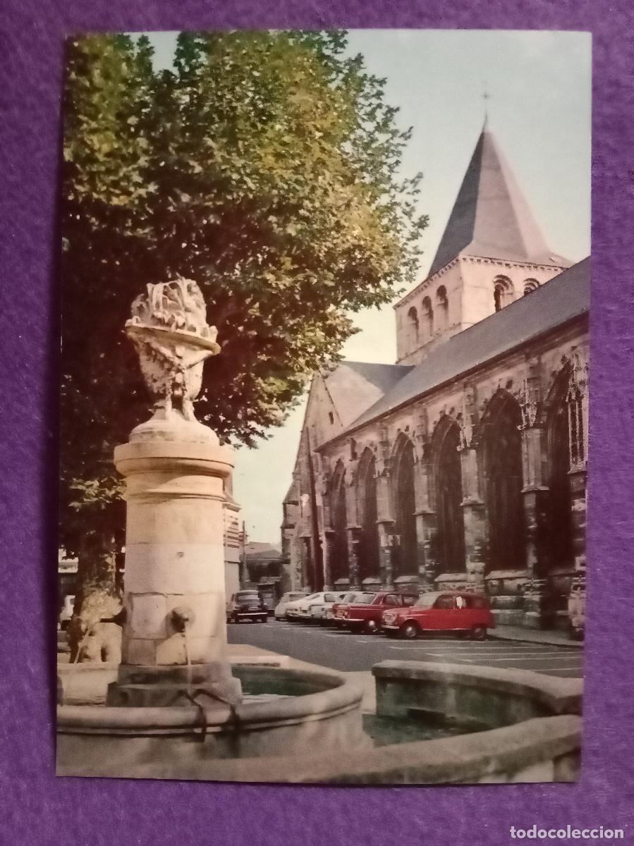Postales: Postal - Montivilliers - Sena Mar&iacute;timo - La Abadia (Siglo XI) - Y la fuente construida por Claire...