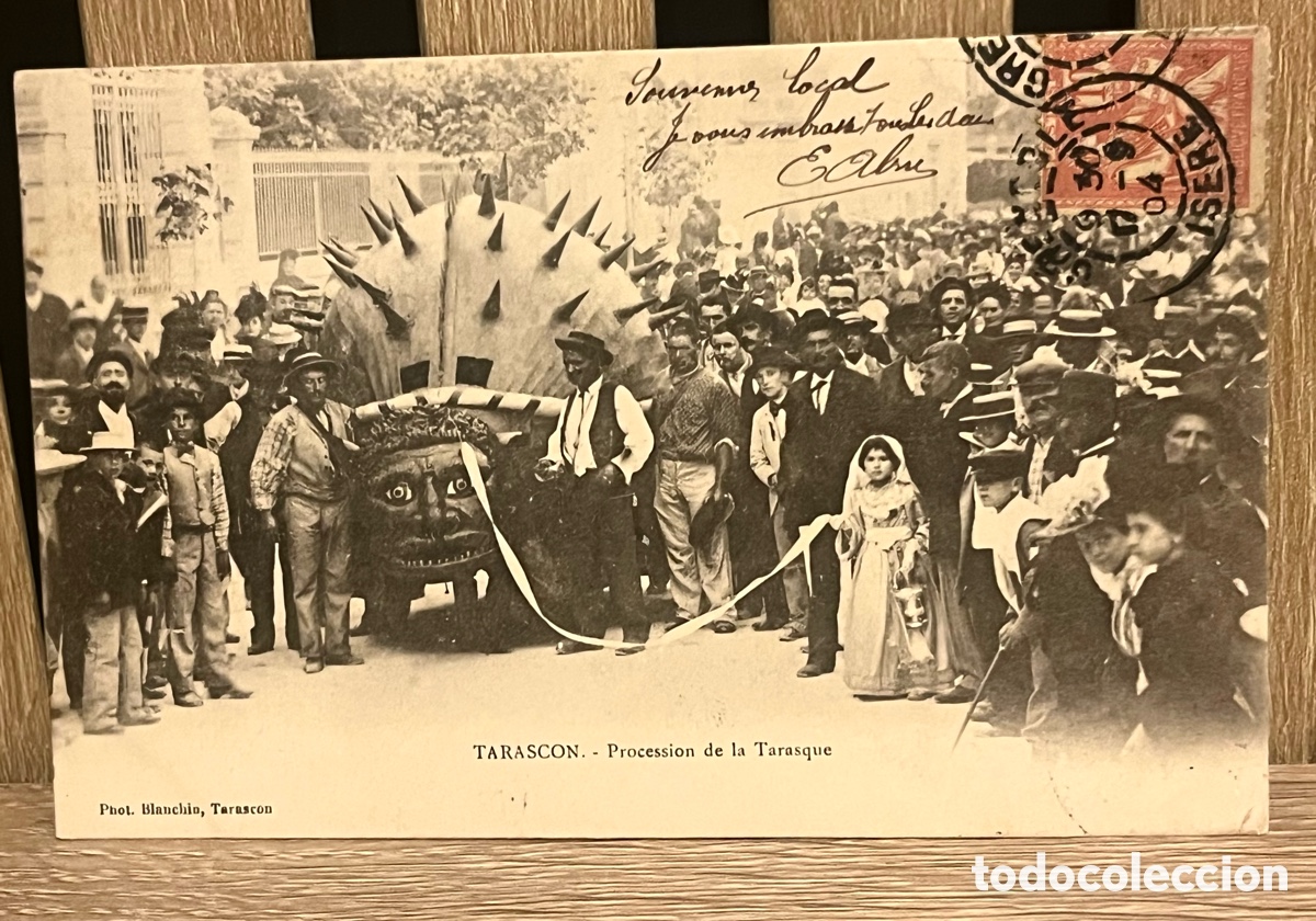 Postales: POSTAL TARASCON (FRANCIA) - PROCESSION DE LA TARASQUE - CIRCULADA EN 1904