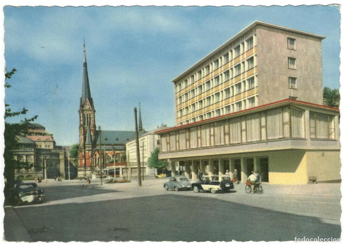 Postales: CHEMNITZ or Karl Marx Stadt_Blick zum Theaterplatz_Erhard Neubert / teatros Alemania