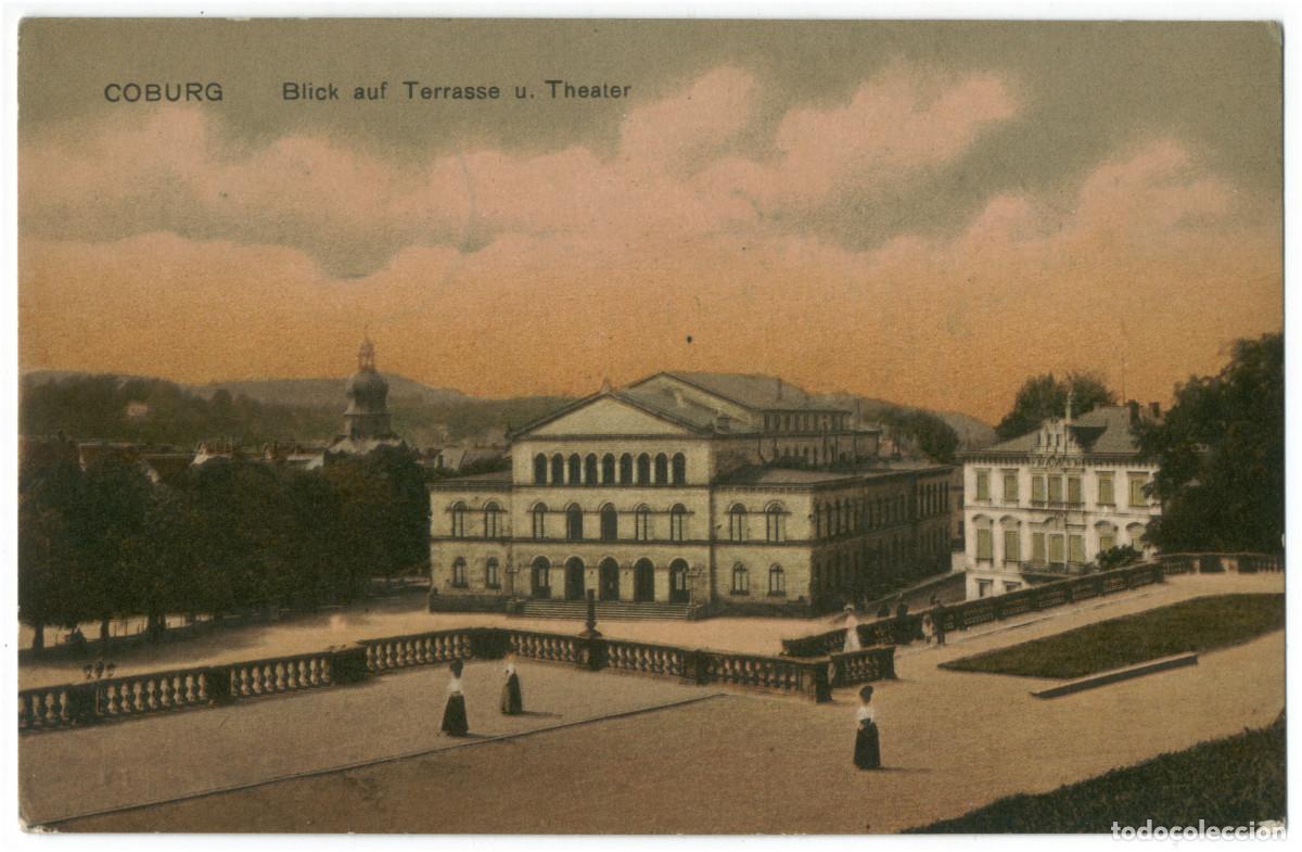 Postales: COBURG_Blick auf Terrasse und Theater_P. Heiss; 168 / teatros Alemania