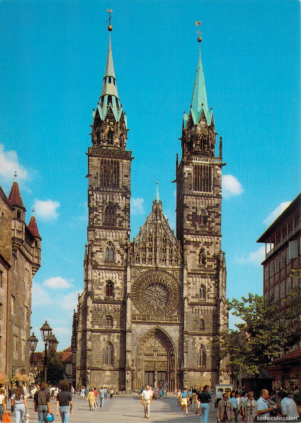 Postales: Postal de la Iglesia de San Lorenzo en Nuremberg Alemania
