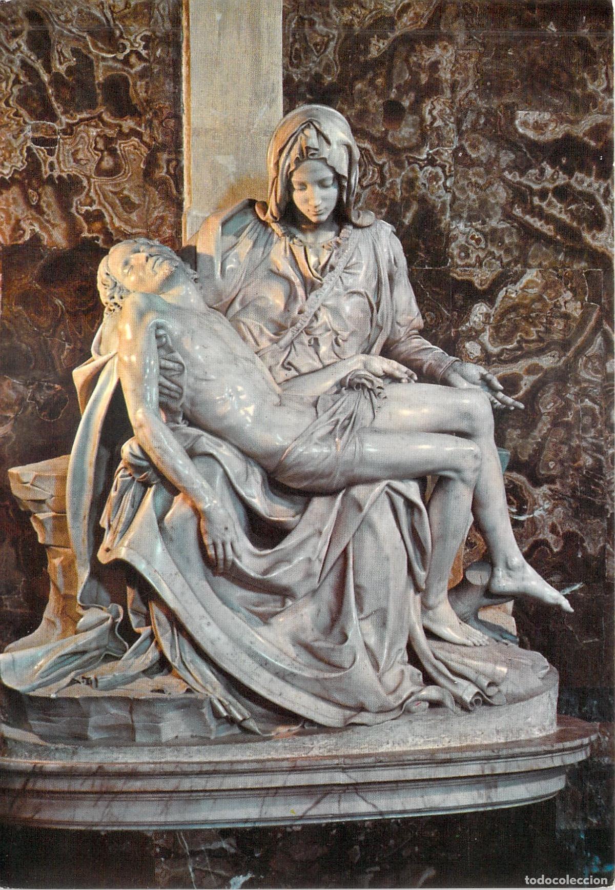 Postales: Postal Escultura La Piedad de Miguel &Aacute;ngel en Bas&iacute;lica de San Pedro