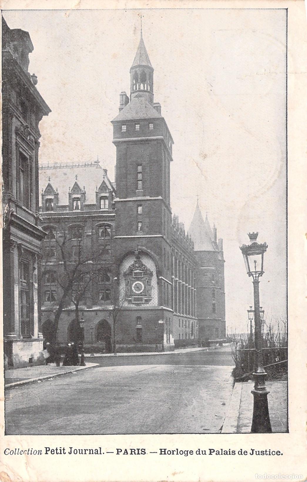 Postales: Postal de la Torre del Reloj del Palacio de Justicia de Par&iacute;s