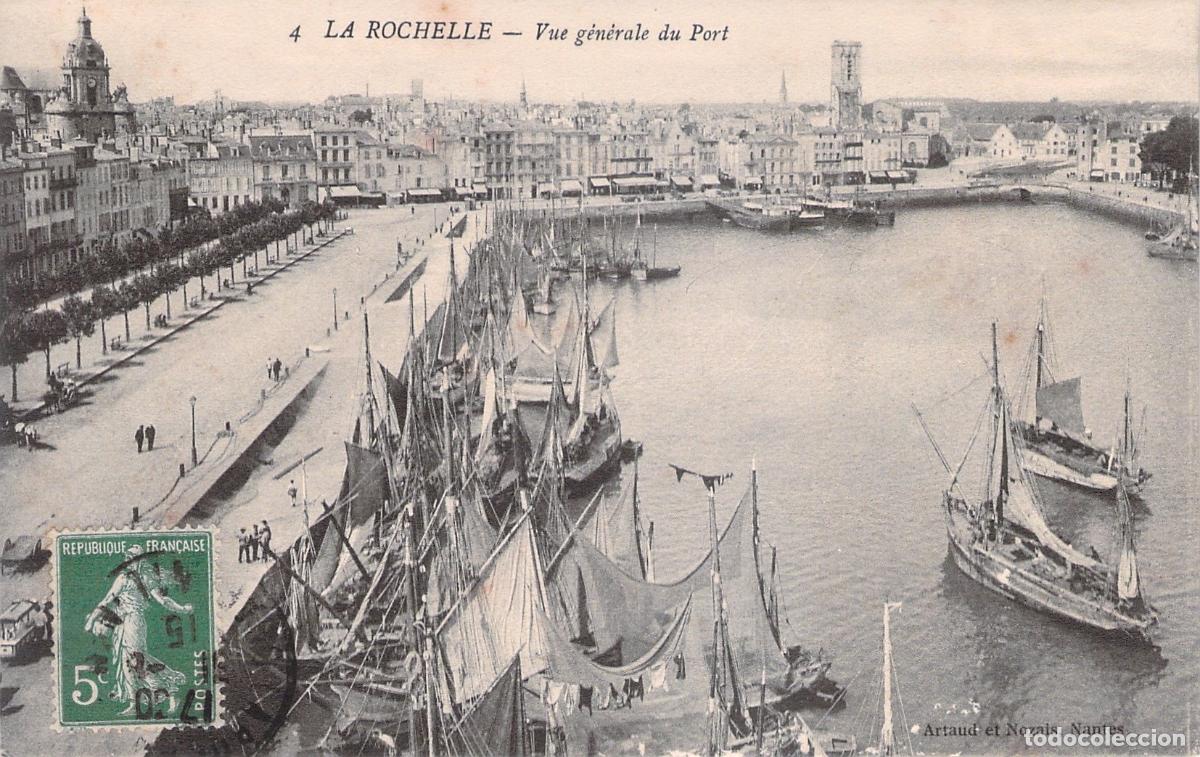 Postais: Postal de La Rochelle - Vista General del Puerto con Barcos