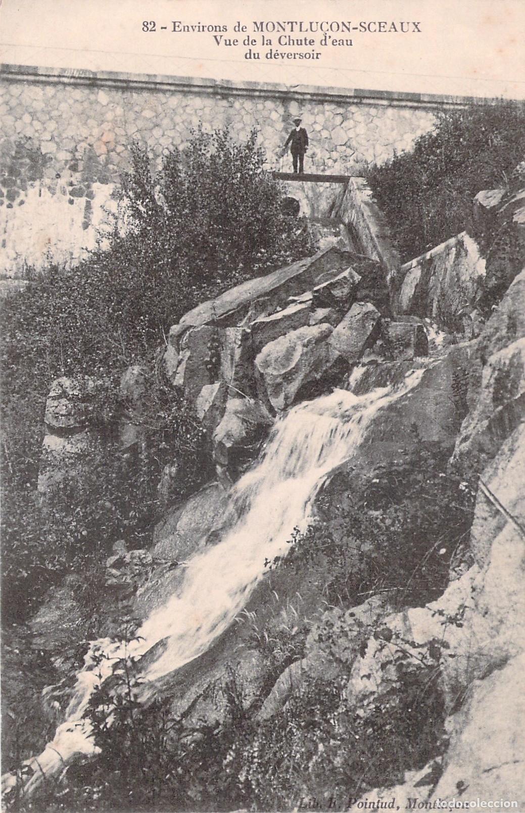 Postais: Postal de la Cascada del Vertedero en Montlu&ccedil;on-Sceaux