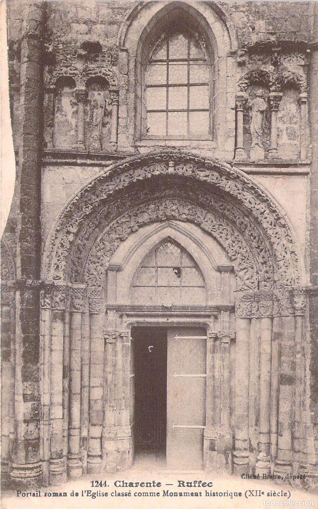 Postais: Postal Portal Rom&aacute;nico de la Iglesia de Ruffec, Charente