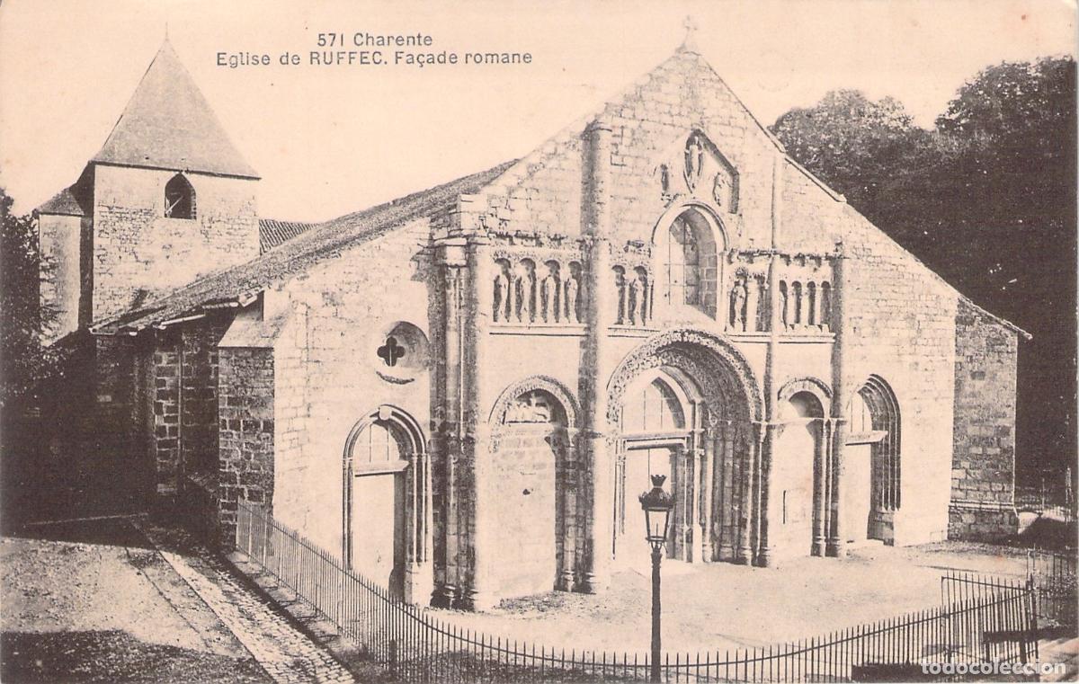Postais: Postal Iglesia de Ruffec Fachada Rom&aacute;nica Charente