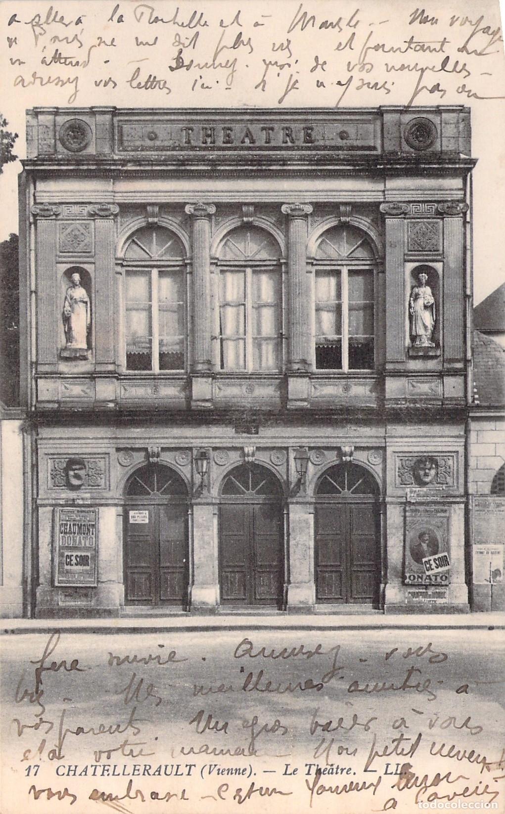 Postais: Postal del Teatro de Ch&acirc;tellerault en Francia