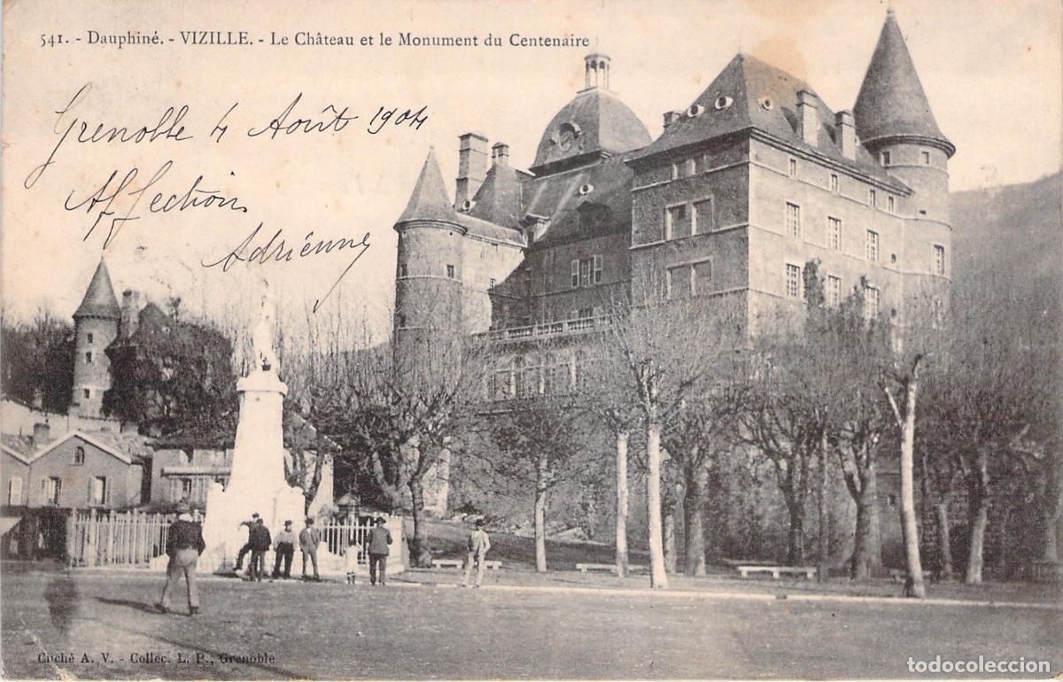 Postales: Postal Antigua de Vizille: El Castillo y el Monumento del Centenario