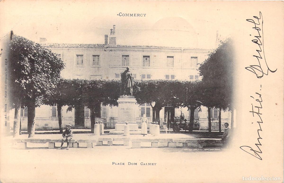 Postales: Postal de la Plaza Dom Calmet en Commercy Francia