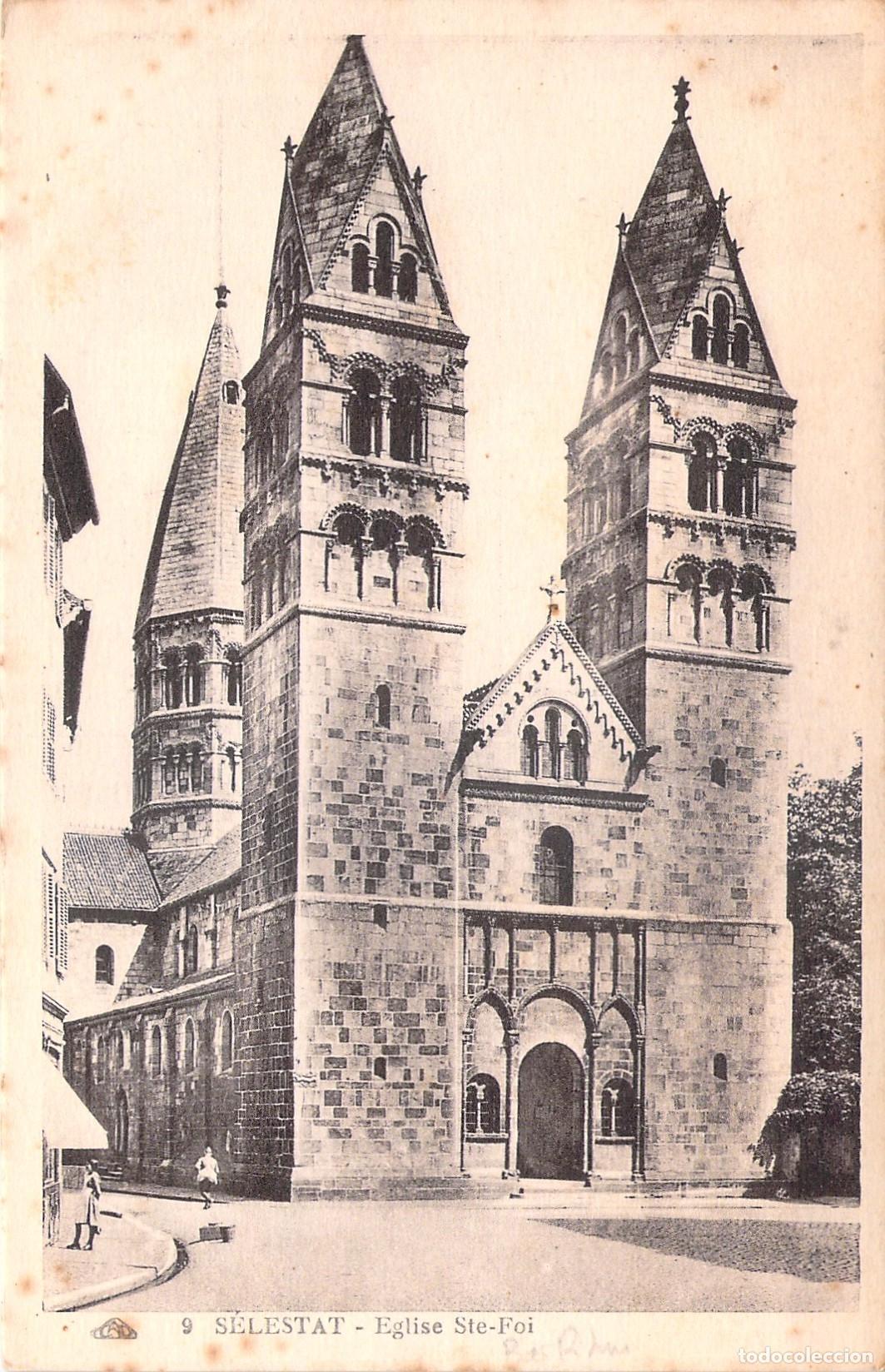 Postales: Postal de la Iglesia de Santa Fe en S&eacute;lestat