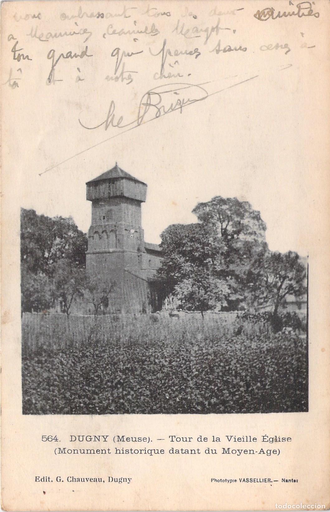 Postales: Postal de la Torre de la Vieille &Eacute;glise en Dugny Meuse Francia