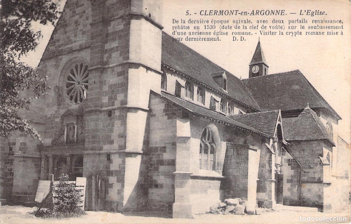 Postales: Postal de la Iglesia de Clermont-en-Argonne
