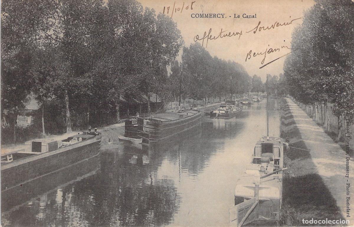 Postales: Postal de Commercy Francia: El Canal y Barcos de Carga