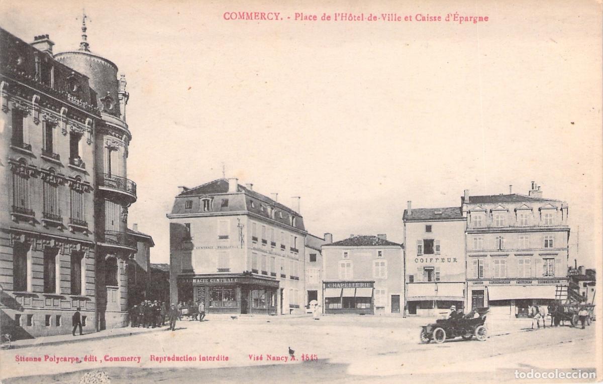 Postales: Postal de Commercy, Plaza del Ayuntamiento y Caja de Ahorros